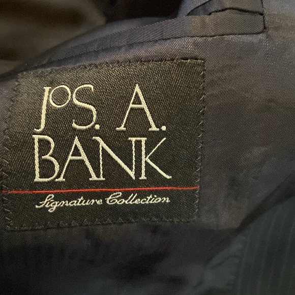 Sports coat sz 42 R Jos. A. Bank wool navy pinstripe euc - Picture 5 of 8